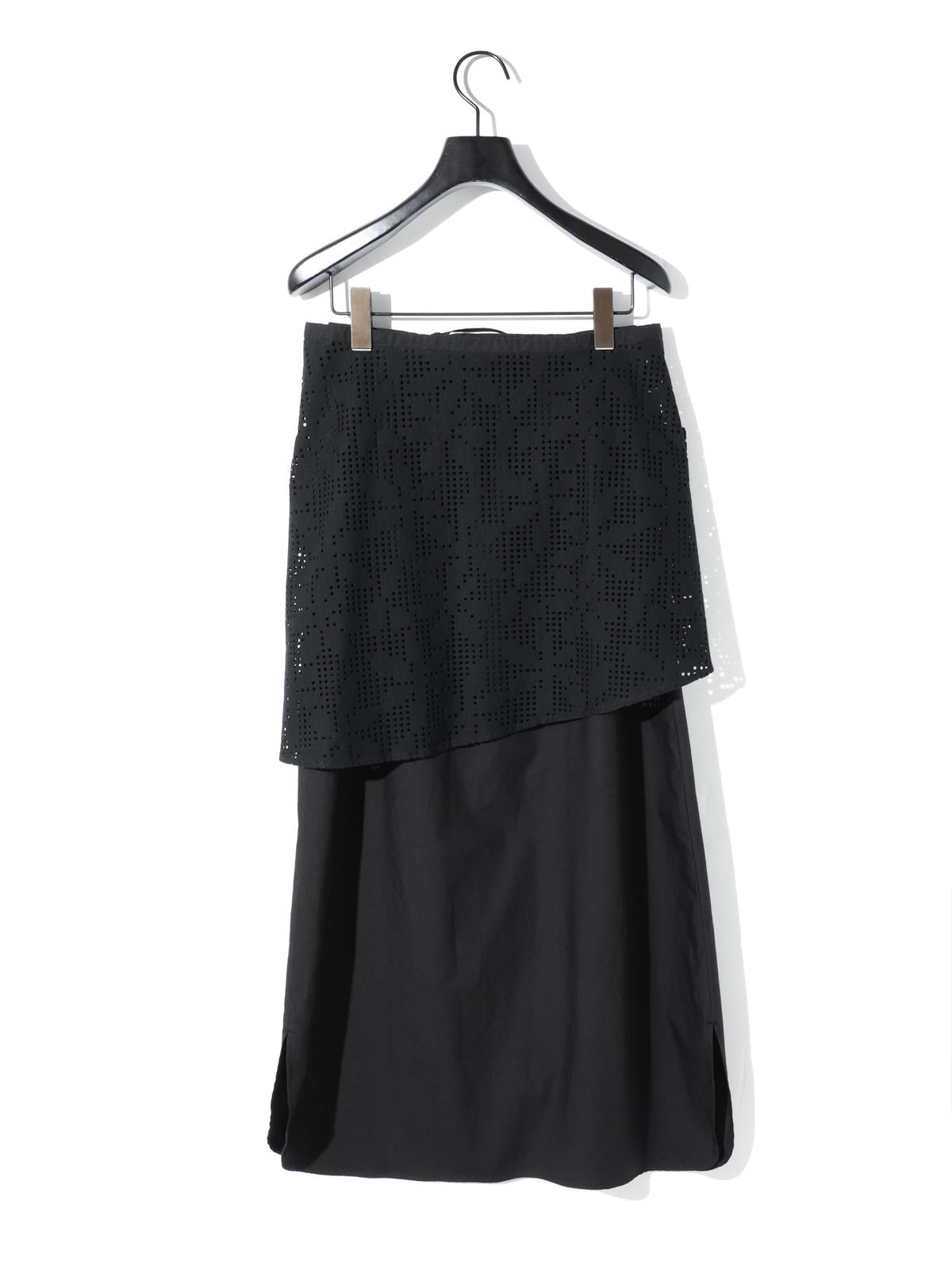 MIDIUMISOLID for Ladies レースレイヤードスカート