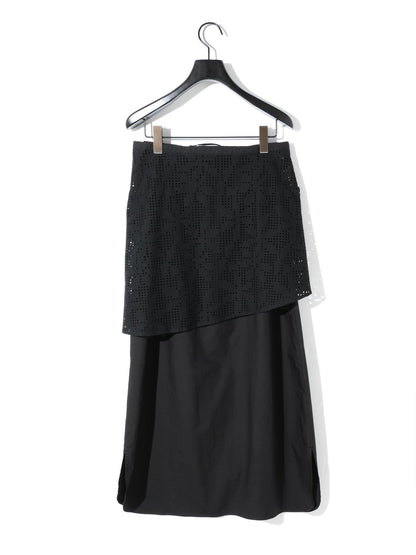 MIDIUMISOLID for Ladies レースレイヤードスカート