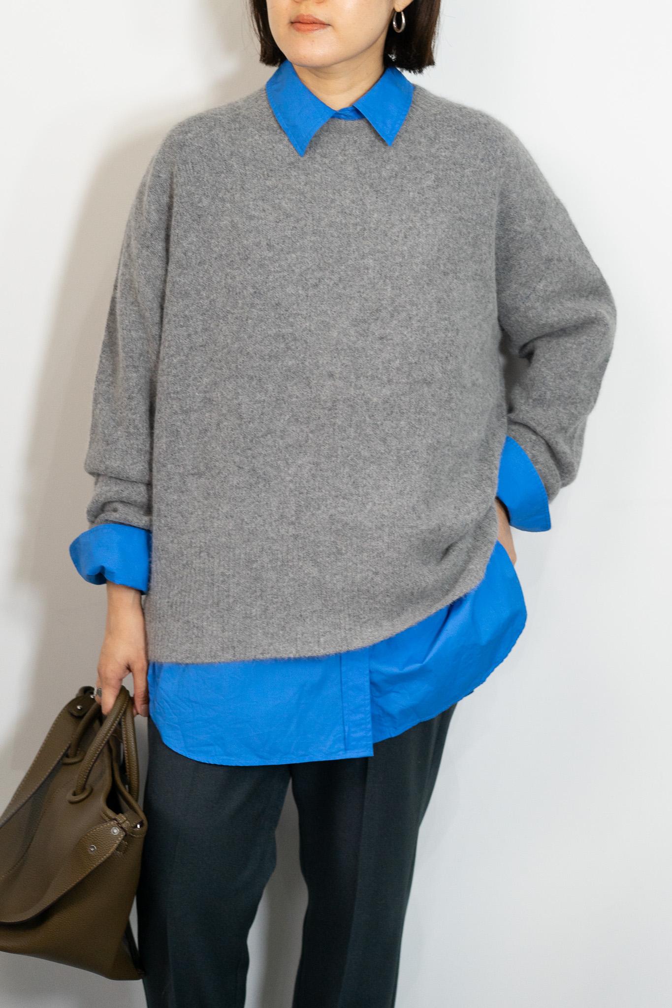 FOX混バックスリットオーバーニット