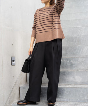 ボーダー柄ニット