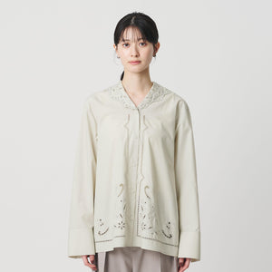 エンブロイダリーカラー シャツ