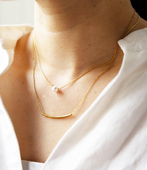 ダブルデザインパールネックレス