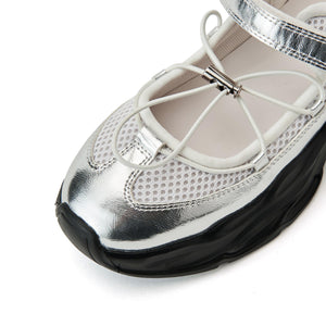 ＜SY＞レースアップベルクロ フラット50●↑