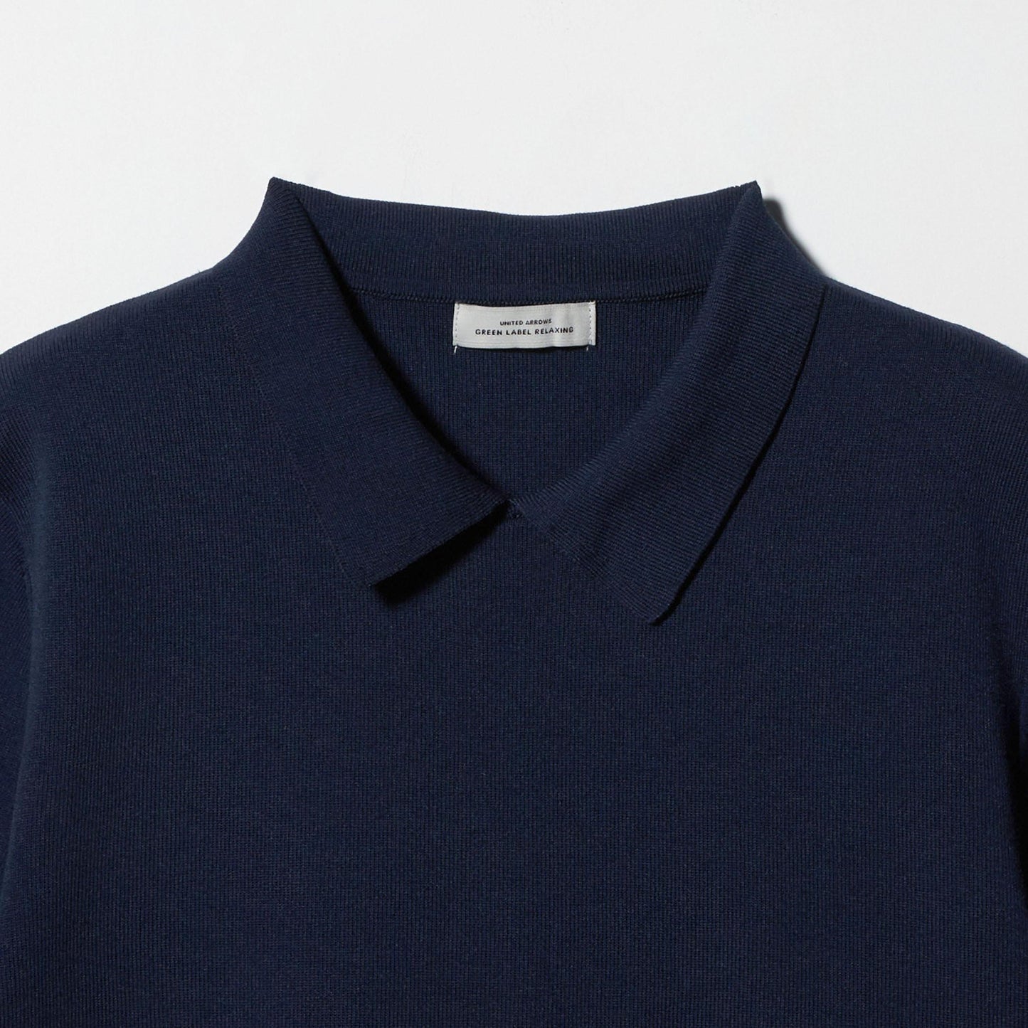 襟付き 5分袖 プルオーバー ニット