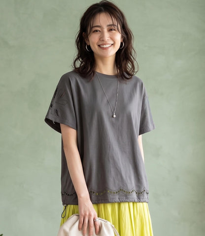 カッティンググドロストTシャツ