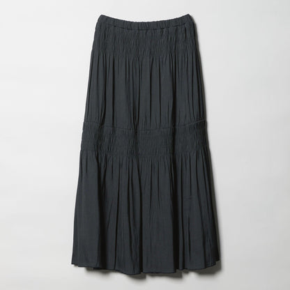 【WEB限定】シャーリング キリカエ フレアスカート