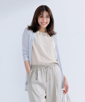 クールタッチツイル スリットブラウス