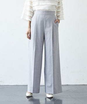 サマーウール混ワイドパンツ