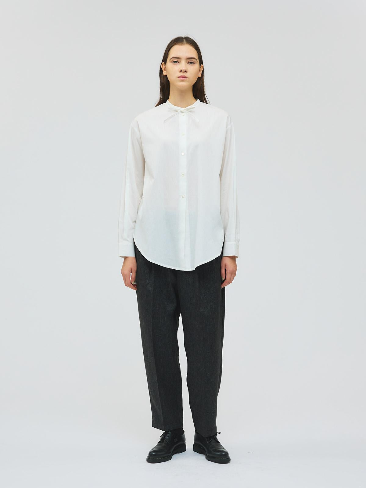 mizuiro ind リボンタイロングシャツ