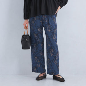 アート ボタニカル プリント パンツ