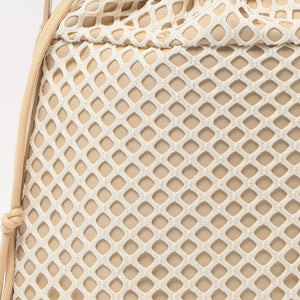 レザーライク×メッシュ コンビ ショルダーバッグ