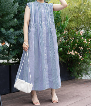 ピンタックフレンチスリーブワンピース