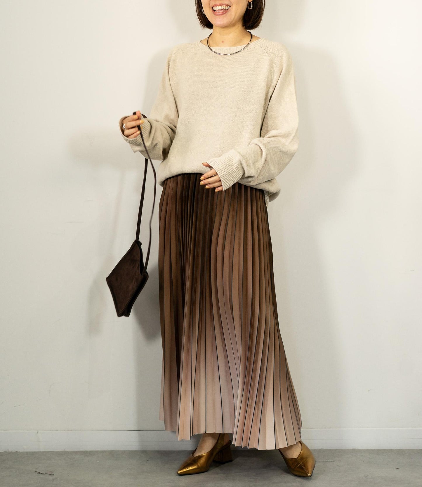 ライングラデーションプリーツスカート