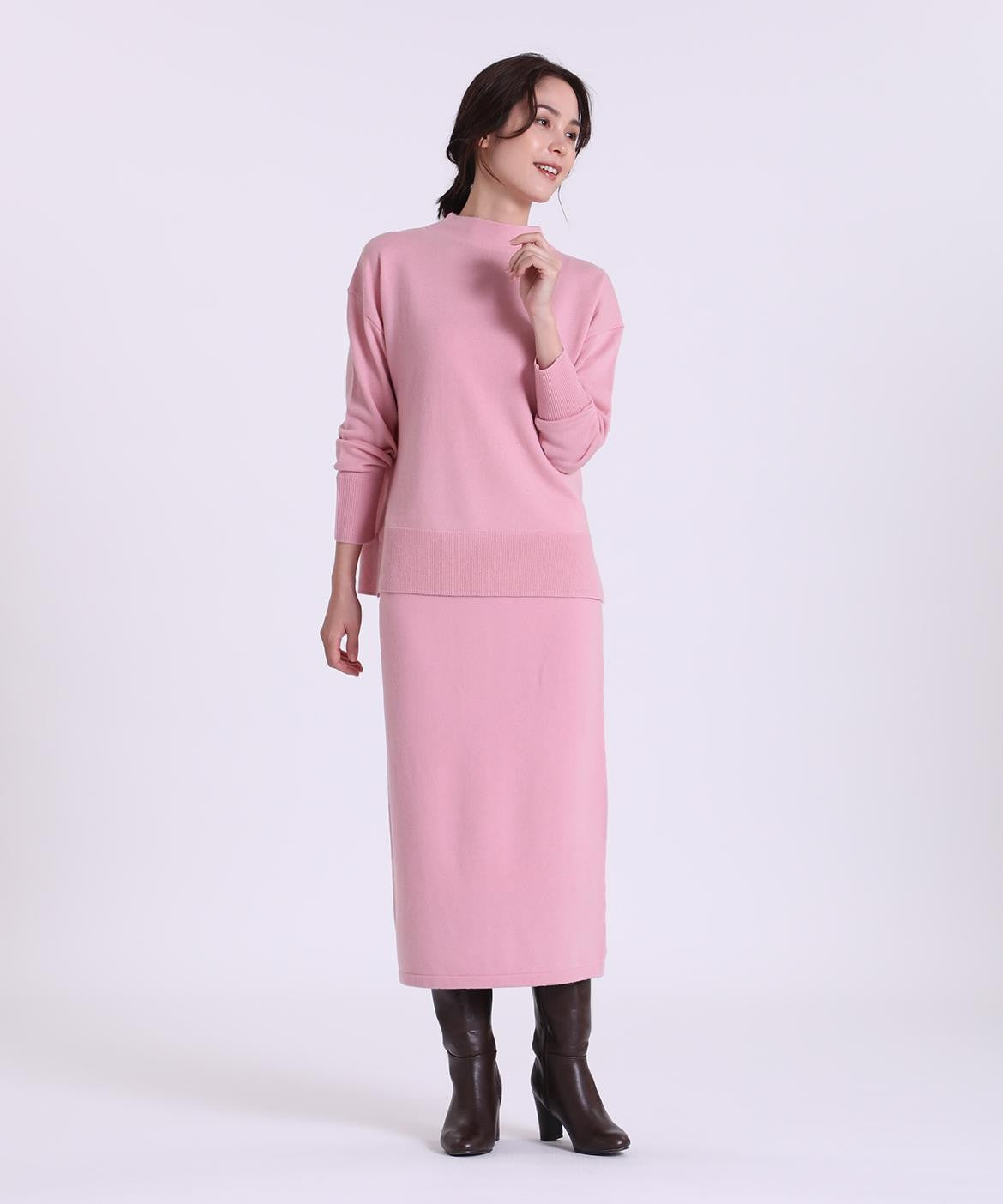 ストレートウールニットスカート