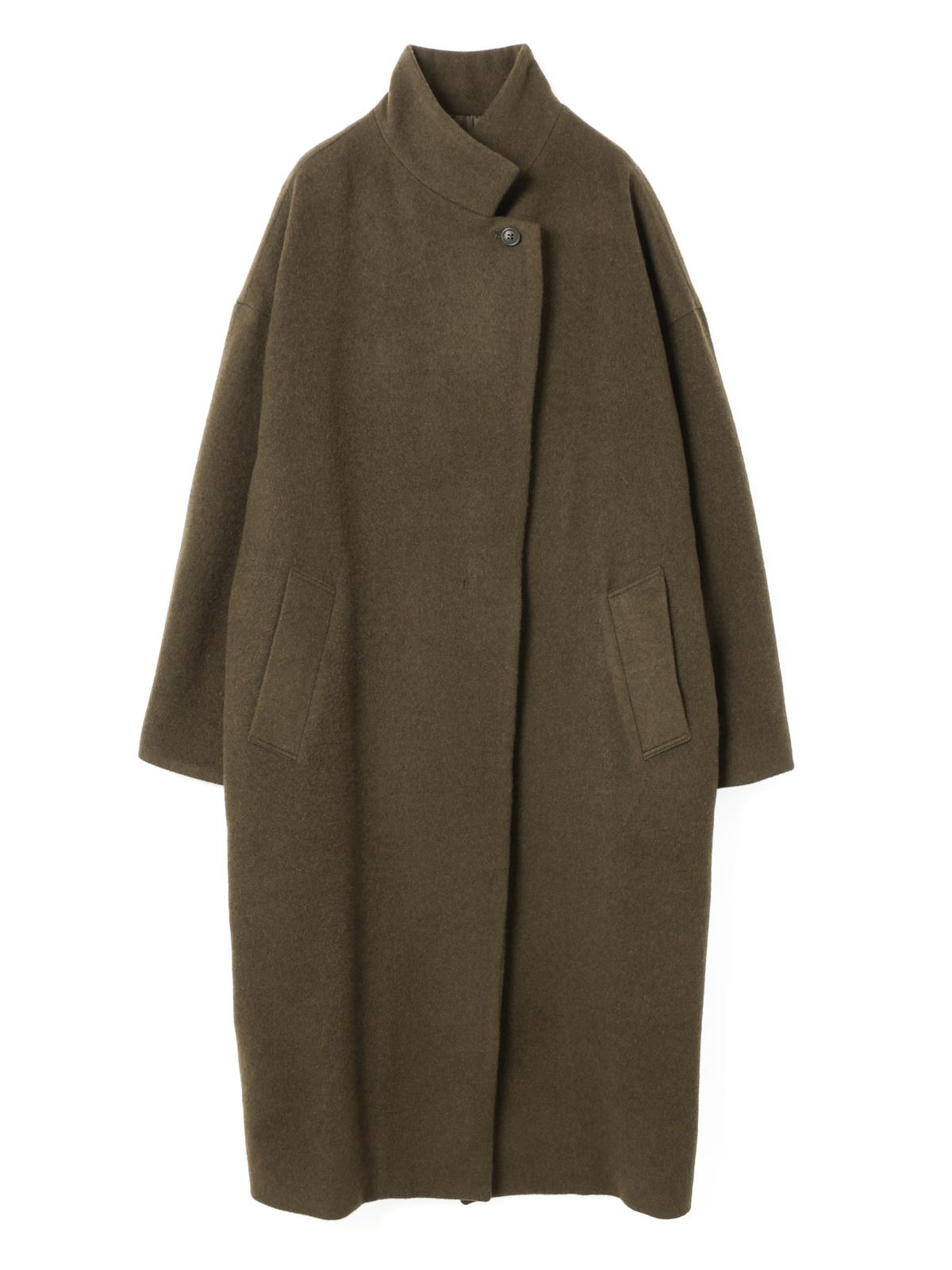 mizuiro ind ウールブレンドスタンドカラーコート