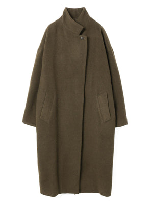 mizuiro ind ウールブレンドスタンドカラーコート