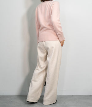 ヘリンボーン裏起毛イージーパンツ