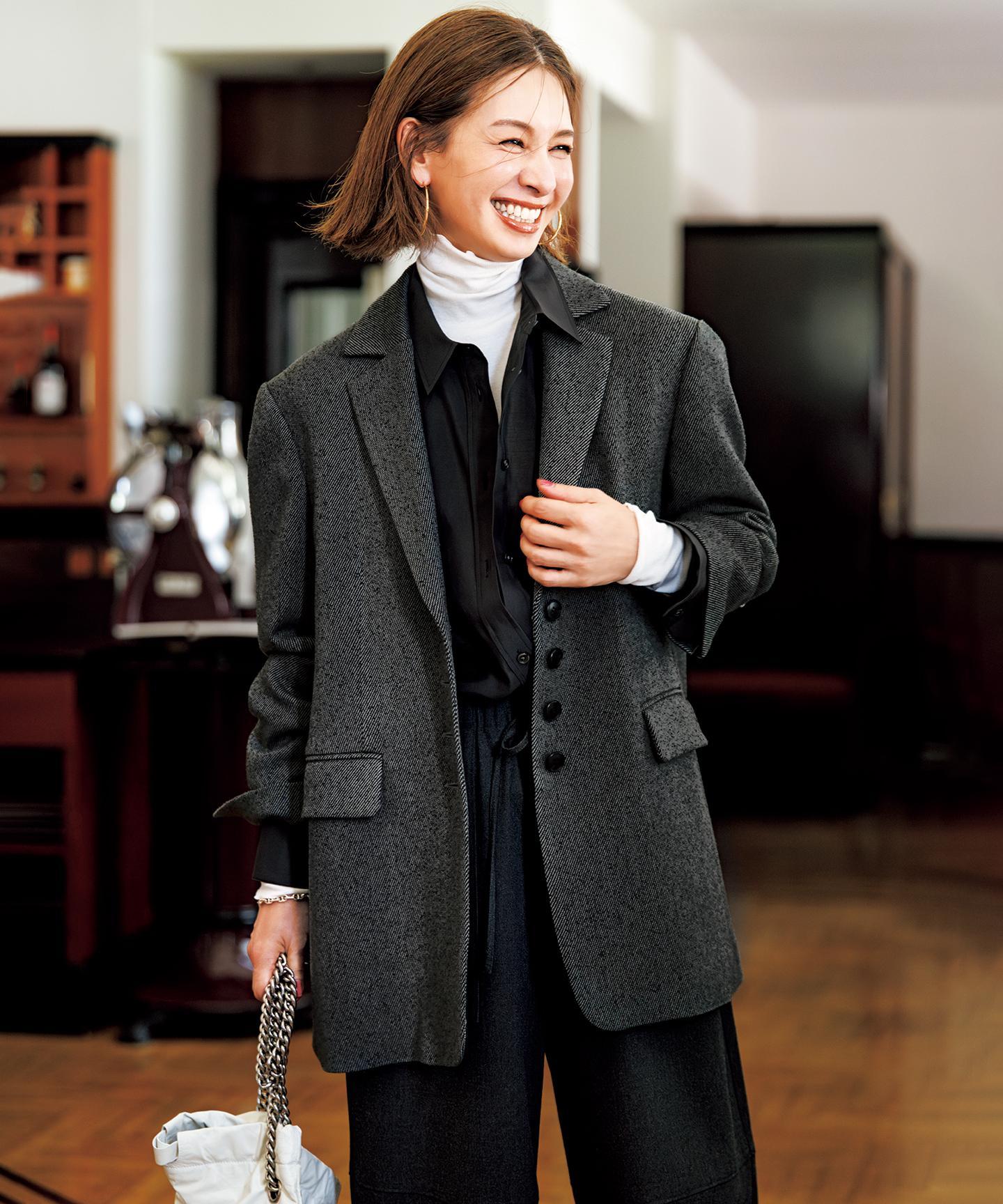 コットンカシミヤ タートルネックカットソー