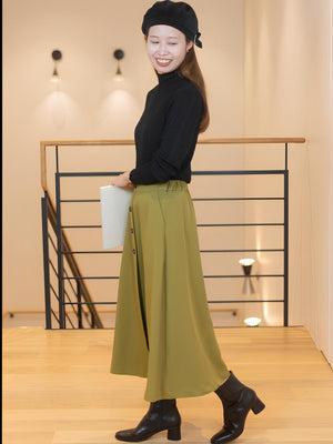 フレアボタンスカート