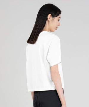 スーピマコットン プレミアムジャージー 半袖クロップド丈Tシャツ