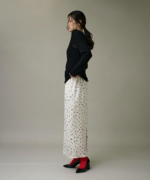 モックネックリブニット《Melty air wool》