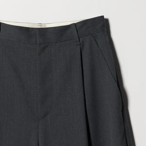 毛ポリエステル カーブパンツ ウォッシャブル