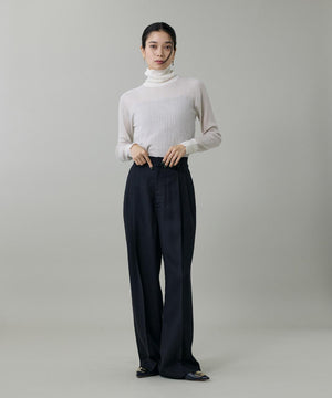 ライトカルゼ ツータックワイドパンツ