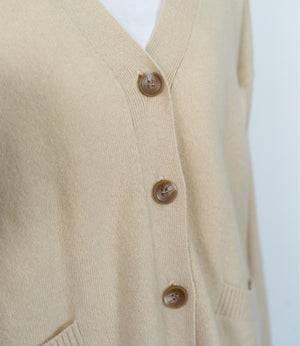 カシミアライクバイカラーカーディガン