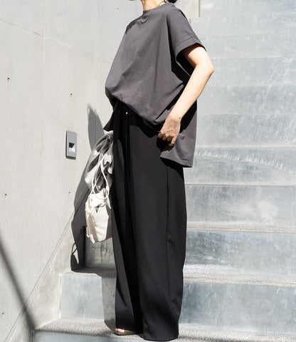 【接触冷感】フレンチスリーブチュニックカットソー