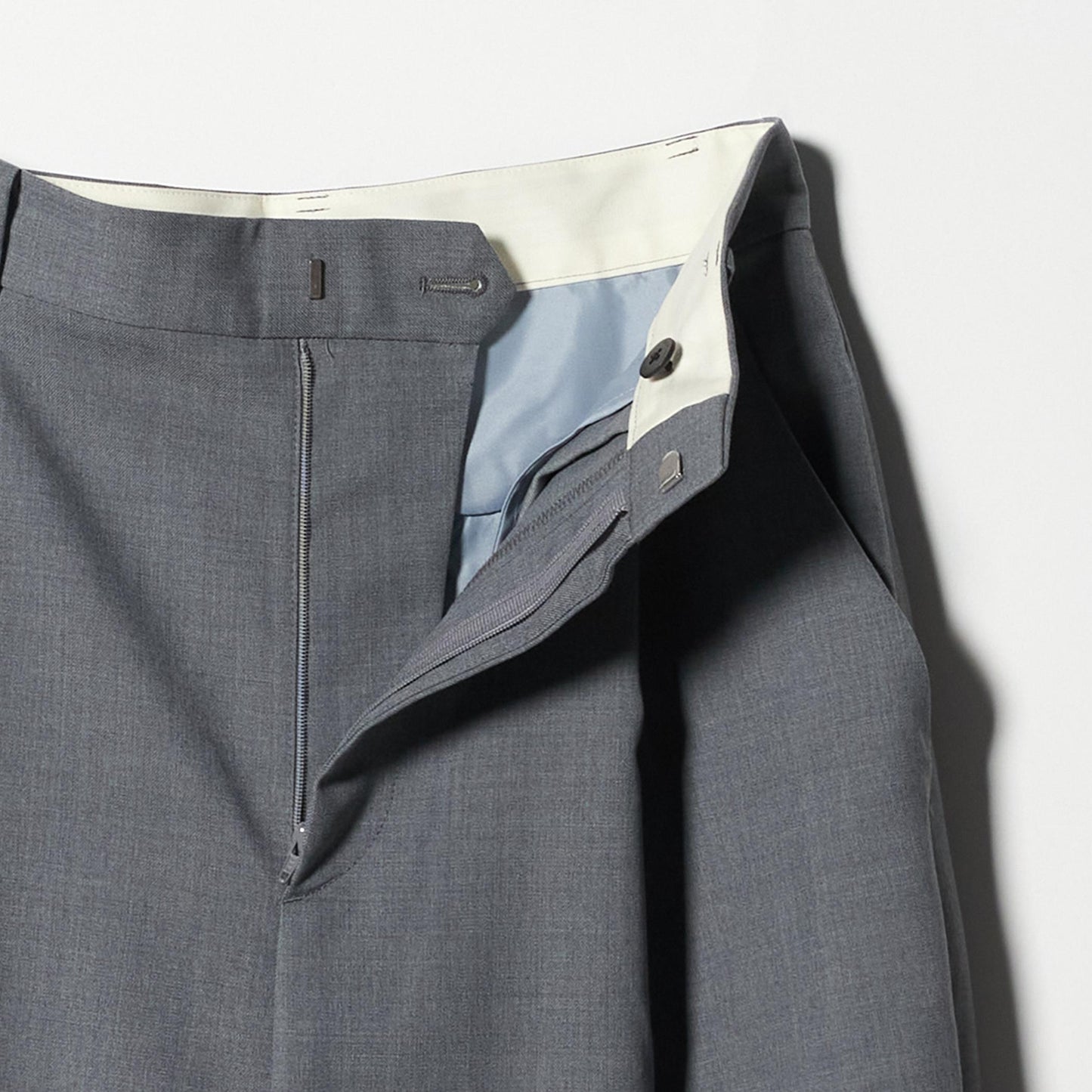 毛ポリエステル カーブパンツ ウォッシャブル