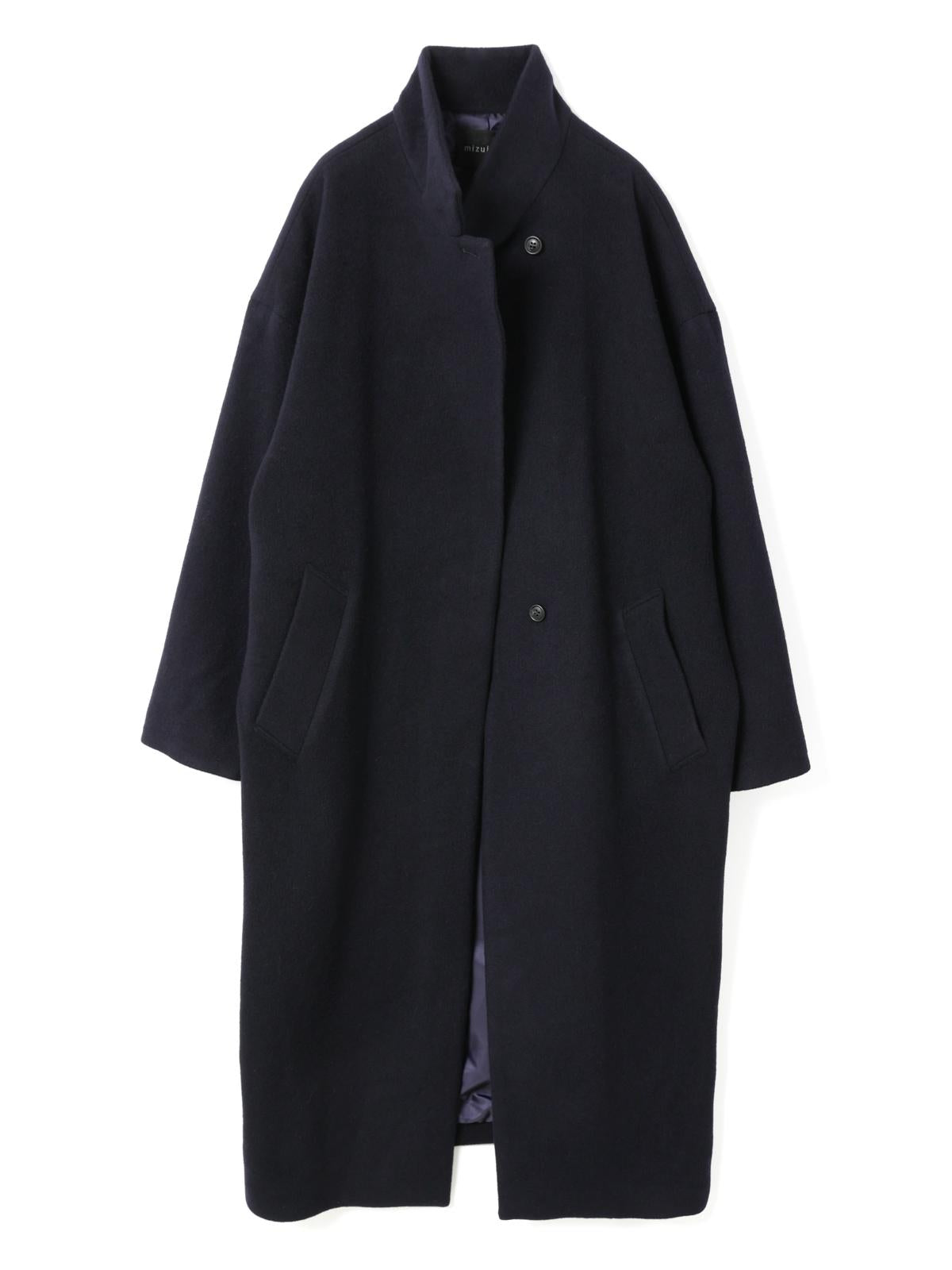 mizuiro ind ウールブレンドスタンドカラーコート