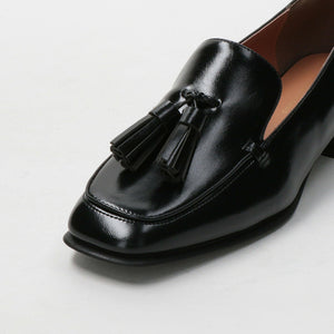 スクエア タッセル ローファー- 撥水 -