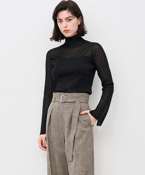 シアーニット コンビトップス