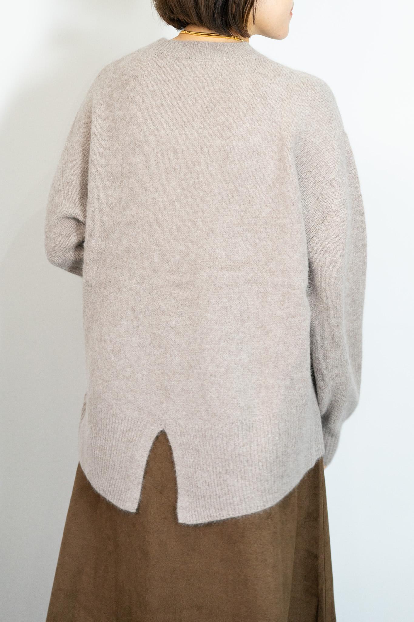 FOX混バックスリットオーバーニット