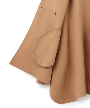 ウールライトリバー ポンチョシルエット コート