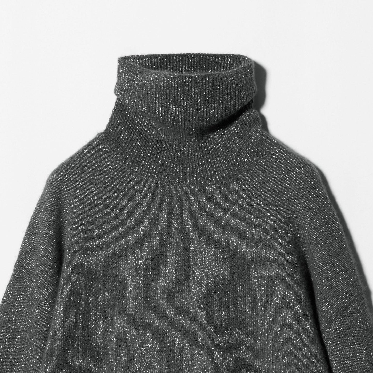 フォックス ウール ラメ タートルネック ニット