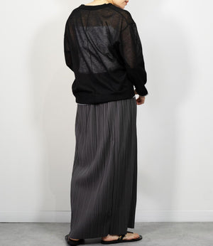 シアーラメバイカラーカーディガン