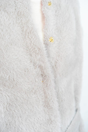 バイカラーテープシャギーニットベスト