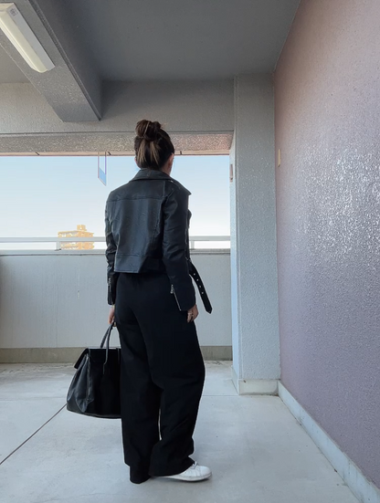 クロップドライダースジャケット