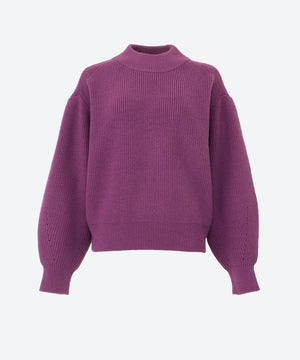 ハイネックボリュームスリーブニット