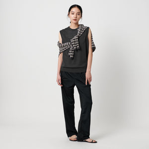 ウールナイロン シアーノースリーブニット