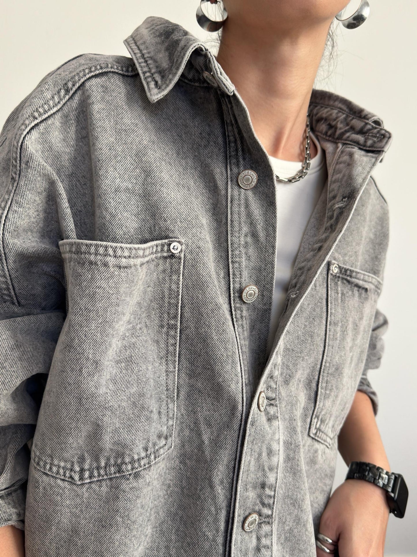 デニムオーバーシャツジャケット