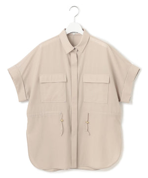 ライトシアーマットクロス ミリタリーディティール シャツ