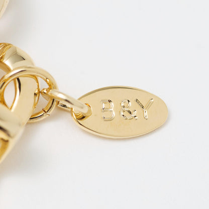 メタルチェーン×レザーベルト ブレスレット