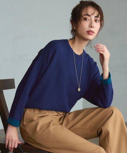 ダブルフェイス プルオーバー ニット