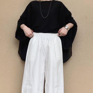 リネンざっくりニットケープ