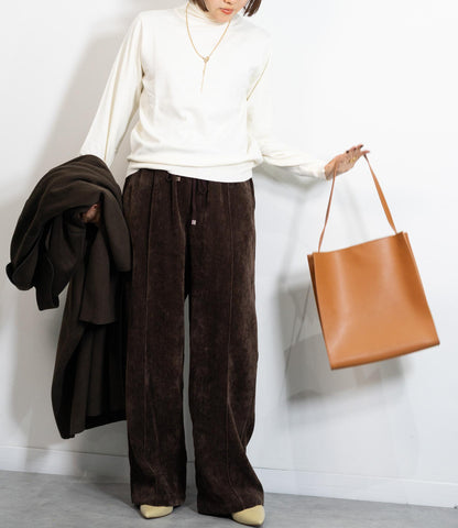 起毛ピンタックイージーパンツ