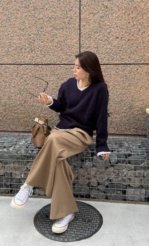 ダブルタックルーズワイドパンツ