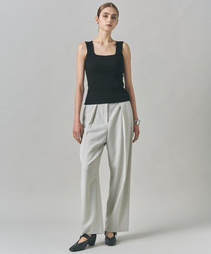 ウール2WAYストレッチ ワイドパンツ