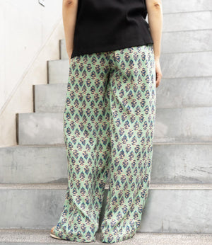 ボタニカルプリントイージーサマーパンツ